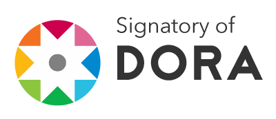 DORA signatory badge for the San Francisco Declaration on Research Assessment